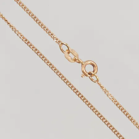 Kedja 37cm bredd 1mm 18K 3,0g.