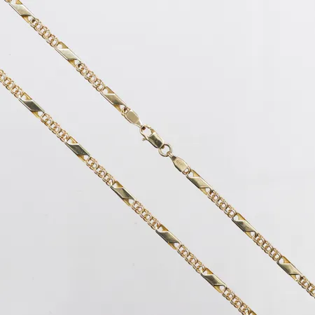 Kedja längd 56cm bredd 3mm, 14K  Vikt: 8,8 g