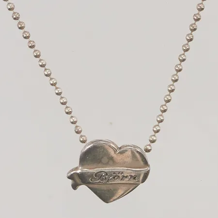 Collier Efva Attling 40cm graverad "Björn" 925/1000 Silver 9,6g.