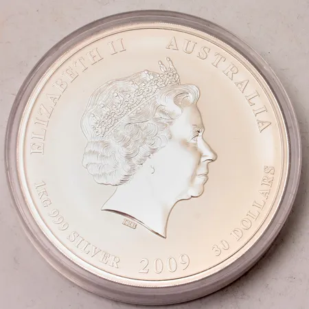 Silvertacka, Elisabeth II 2009, Australia, Year of the Ox, 999/1000, 1000g.