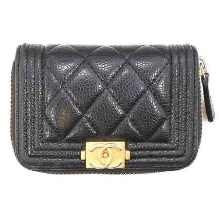 Plånbok Chanel " Boy" slitage på mässing Märkning 20178188, låda,