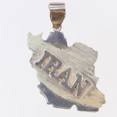 Häng Iran 57x53mm ink ögla Silver 925/1000.  Vikt: 12,9 g