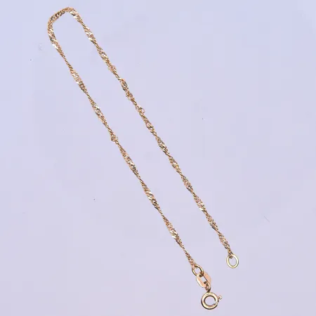 Armband Singapore längd 18½, bredd 2 mm 18K. Vikt: 1,3 g