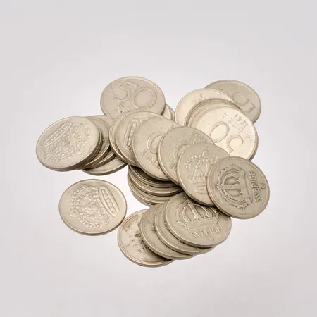  Mynt i silver, 29st, 50öre, 400/1000, 138,2g.