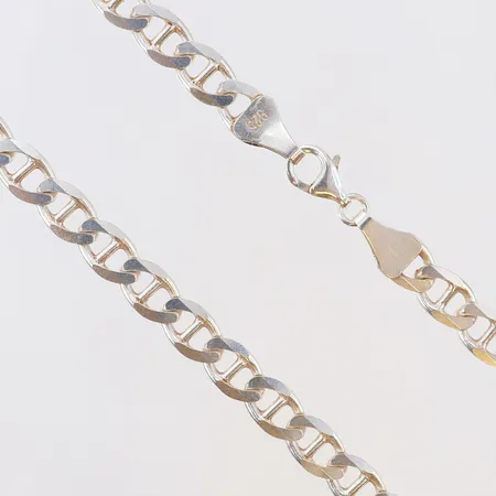 Kedja, längd 60,5cm bredd 7,6mm, 925/1000 Silver Vikt: 41,6 g