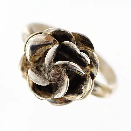 Ring stl:17½ reglerbar, bredd 3-14mm, skev skena, TH-38, Mexico, silver 925/1000. Vikt: 5,5 g