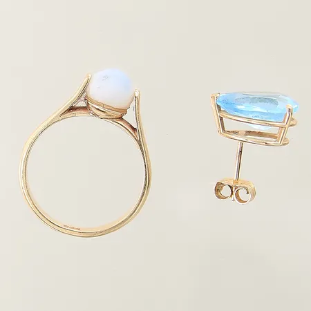 Diverse guldsmycken defekta, udda 14K Vikt: 3,9 g