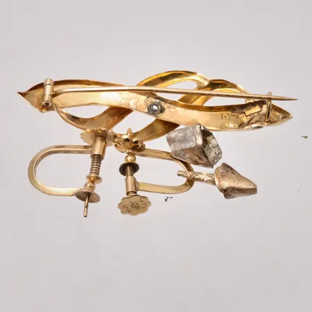 Diverse defekt guld, 18K, 4,96g.