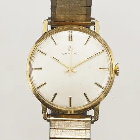 Armbandsur Certina 18K Ø34mm, manuell, personlig gravyr flexarmband 