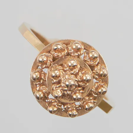 Ring stl:18¾ bredd 2-14mm, höjd från skena 11mm, 18K 5,5g.