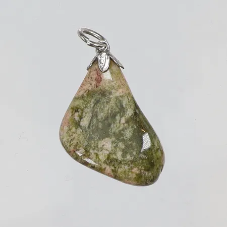 Hänge med sten 16x30mm ostämplat silver  Vikt: 5,3 g