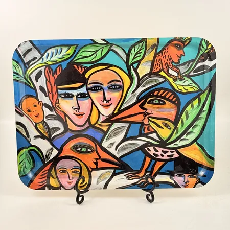 Serveringsbricka Ulrica Hydman-Vallien,ca 33x43 cm. Skickas med paket.