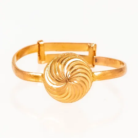 Ring med justerbar skena stl:18, bredd 1,5-8mm, 21K 1,2g. 