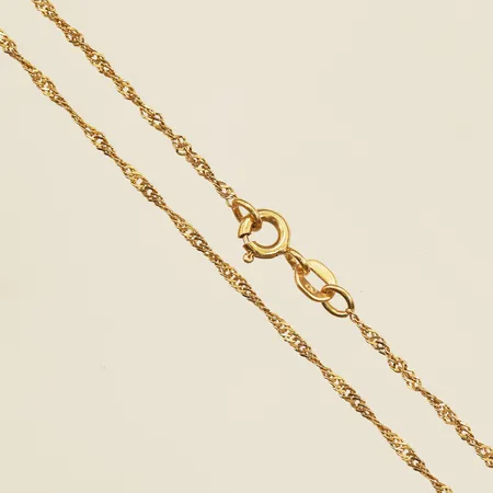 Kedja Singapore längd 39cm, bredd 1,4mm, 18K Vikt: 1,7 g
