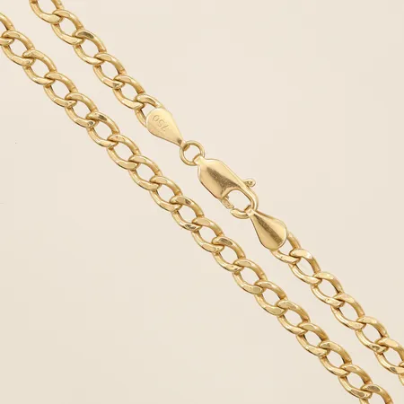 Kedja pansar, längd 54,5cm, bredd 3mm 18K Vikt: 7,5 g