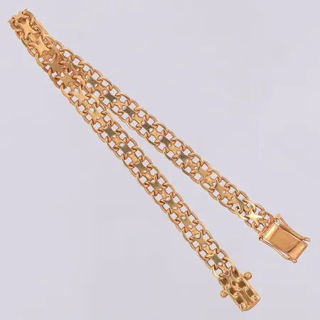 Armband X-länk Ädelsmycken AB 18,5cm bredd 6mm, 18K Vikt: 11,4 g