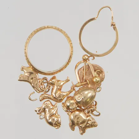 Diverse guld defekt/gravyr, 18K 13,6g.