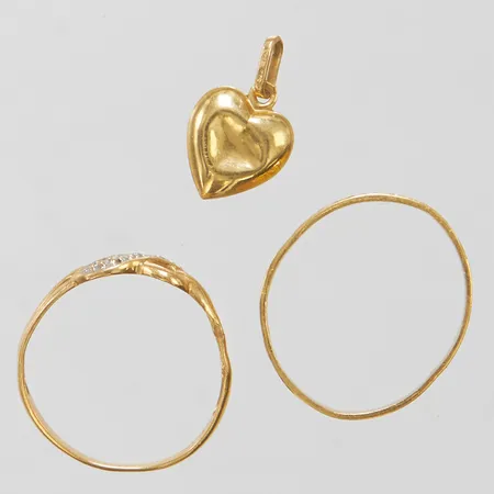 Diverse guld, defekt, 18K, 3,0g Vikt: 3 g