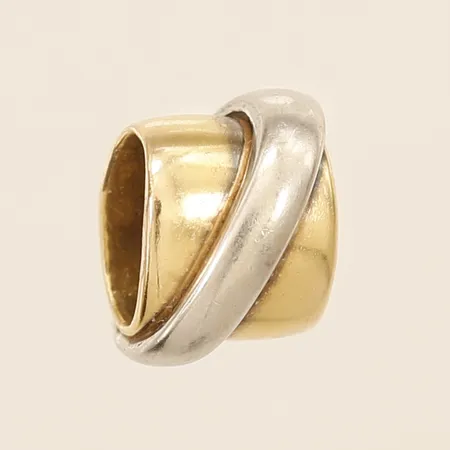 Hänge tvåfärgat, längd 7,2mm, bredd 5,7mm, GFAB 18K Vikt: 1 g