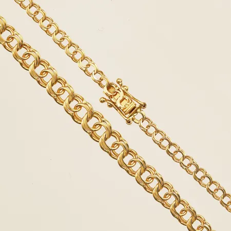 Collier doserad Bismarck längd 42cm, bredd 3,1-5mm, 18K  Vikt: 7,5 g