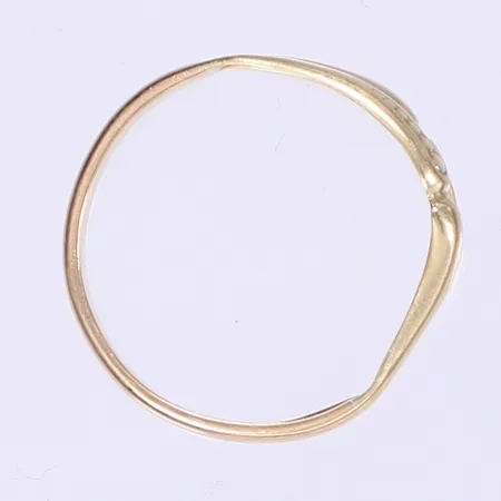 Ring stl:17½ skev skena 14K Vikt: 1,4 g