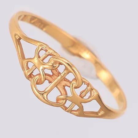 Ring X-länk Svedbom stl:17½, 18K Vikt: 1,2 g