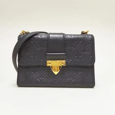 Väska Louis Vuitton Saint Sulpice BB Bag, M44242, datumkod TJ2178 Frankrike 2018, monogram empreinte läder, beslag i gulmetall, mått 21,5x8x15cm, kvitto från Louis Vuitton Stockholm 2018, repor på beslag, ytterkartong. 