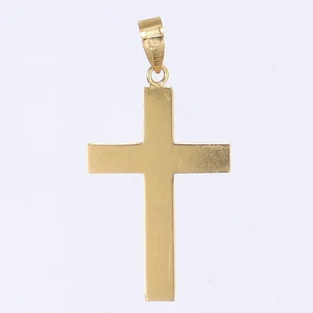 Hänge i form av ett kors, längd 35mm bredd 17mm, svenska stämplar, 18K Vikt: 1 g