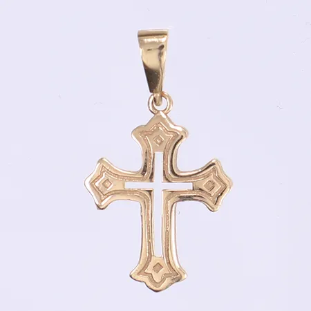 Hänge kors längd 30mm bredd 15mm 18K  Vikt: 1 g
