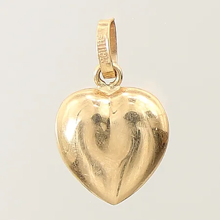 Hänge hjärta 19x11mm repig 18K  Vikt: 0,8 g