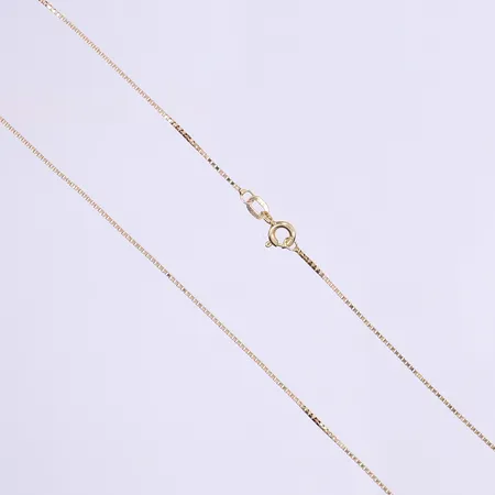 Halskedja Venezia längd 50cm bredd 1mm GHA något bucklig 9K Vikt: 1,7 g