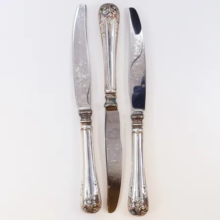 Tre Knivar längd 21cm silver 830/1000 bruttovikt: 219,2g 