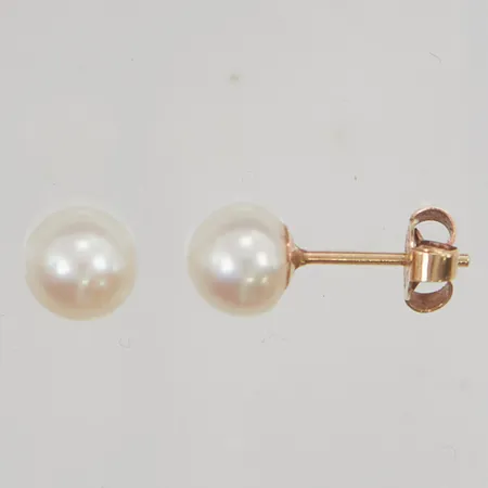 Örhängen odlade pärlor ca 7mm 18K 1,7g.