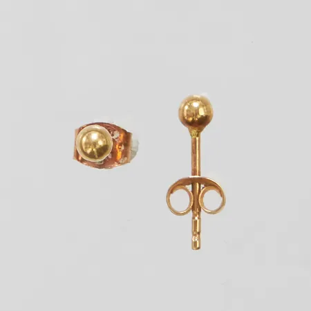 Örhängen, kulor, stift, Ø3mm, 18K, Vikt: 0,5g Vikt: 0,5 g