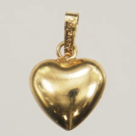 Hänge hjärta, längd inkl ögla 17mm, bredd 10mm, GHA 18K Vikt: 1 g