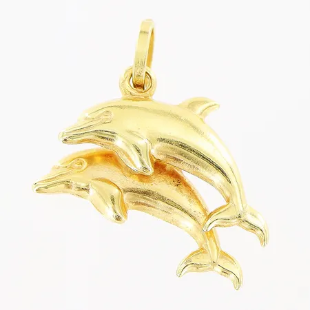 Hänge 22x17mm delfiner 18K Vikt: 1 g