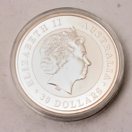  Silvertacka, Elisabeth II 2011, Australian Kookaburra, 999/1000, 1000g.