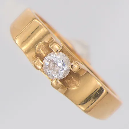 Ring vit sten Hallberg år 1994 stl:16¾, 18K Vikt: 3,8 g