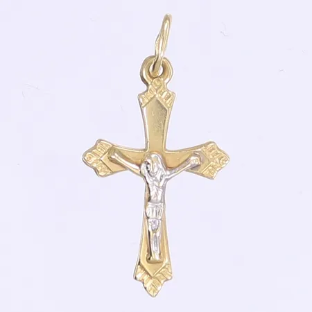 Hänge krucifix längd inkl ögla 25mm, bredd 11mm, 18K Vikt: 0,8 g