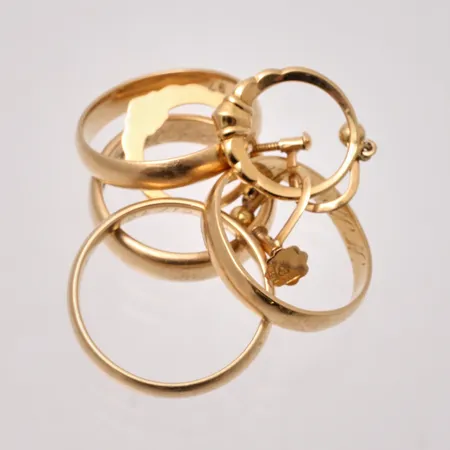 Diverse defekt guld, 18K, 20,63g.