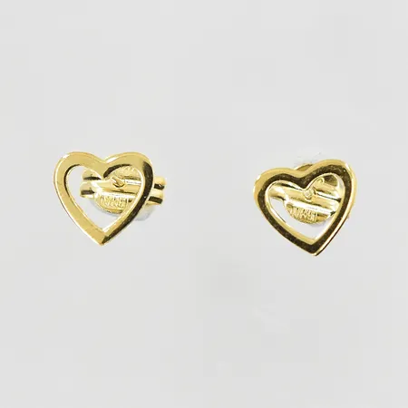 Örhängen hjärtformade stl:6x7mm, 18K. Vikt: 0,6 g