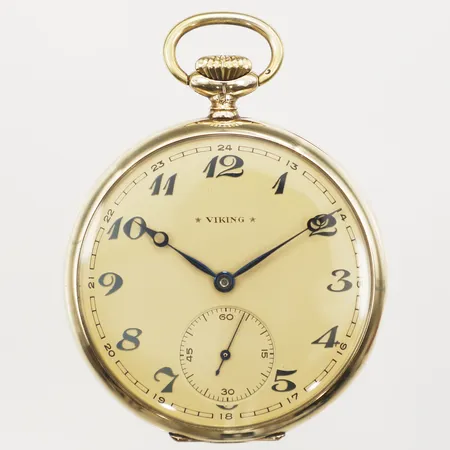 Fickur Viking 14K Ø50mm, liten sekundvisare, boettnr: 8448, innerboett i metall, går ej 