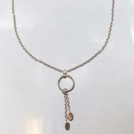 Collier längd ca 45 cm,bredd 2-60 mm,silver 925/1000. Vikt: 15,8 g