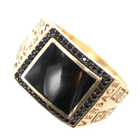 Trasigt guld med stenar,14k. Vikt: 9,6 g