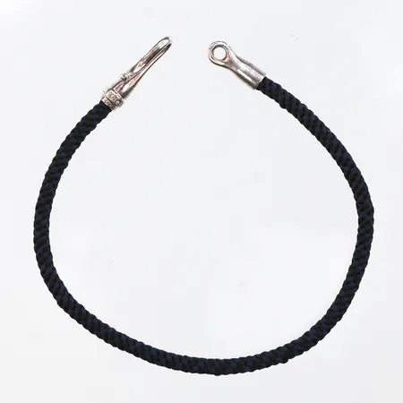 Ole Lyngaard "Life bracelet",längd ca 17 cm,tyg och silver 925/1000. Vikt: 0 g