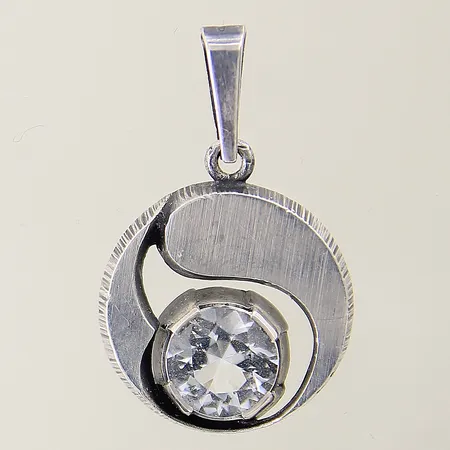 Hänge med bergkristall Karl Laine Finland 35x22mm silver 925/1000 Vikt: 5 g