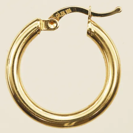 Ett udda Örhänge, längd 22mm, bredd 3mm, 14K  Vikt: 1 g