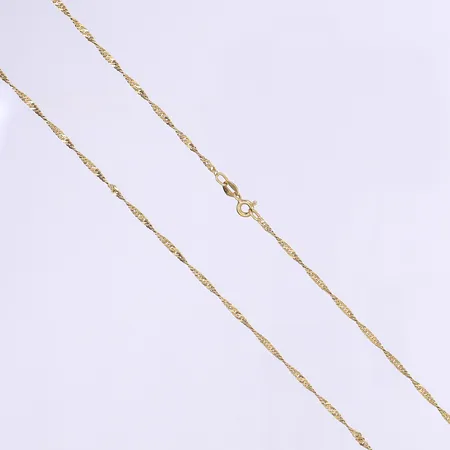 Halskedja Singapore längd 70cm bredd 2mm 21K Vikt: 6,8 g
