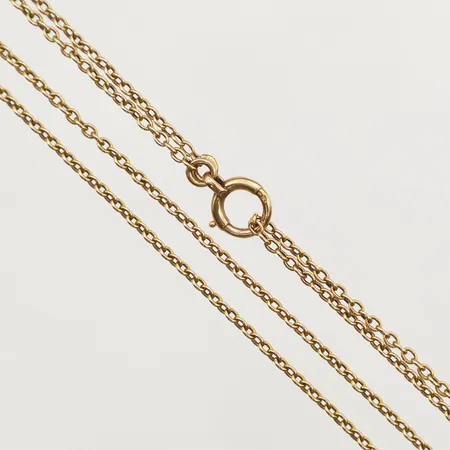 Klockkedja, längd 80,5cm, bredd 2,2mm 18K  Vikt: 17,3 g