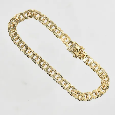 Armband Bismarck längd 19cm, bredd 6mm, 18K. Vikt: 13 g